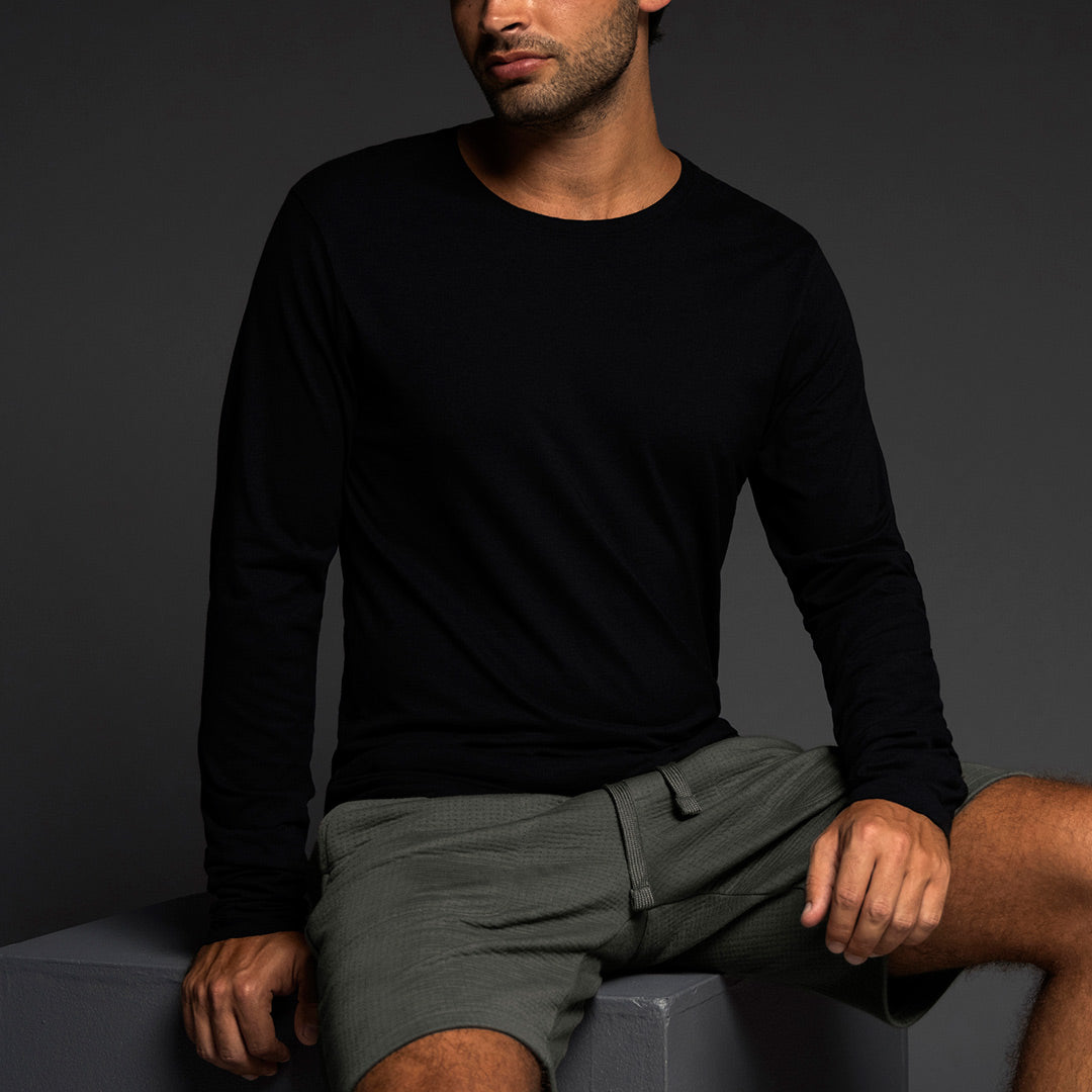 Jersey Long Sleeve Crew Neck T-Shirt